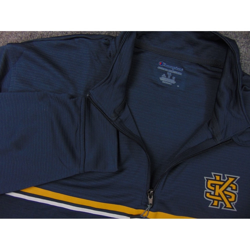 Kennesaw State Owls Pullover Mens 2XL Navy Blue Champion Quarter Zip Windbreaker